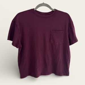 Universal Thread Burgundy Plum Pocket T-Shirt XS Casual Crewneck Tee